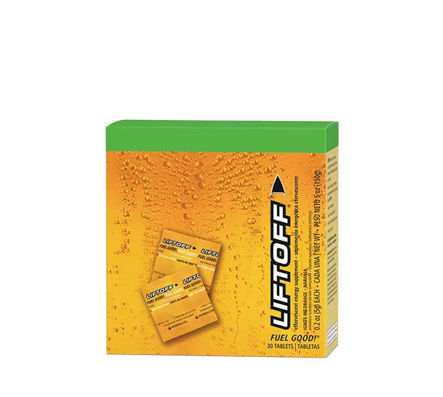 Herbalife Liftoff Orange tablets provide on-the-go energy and focus.