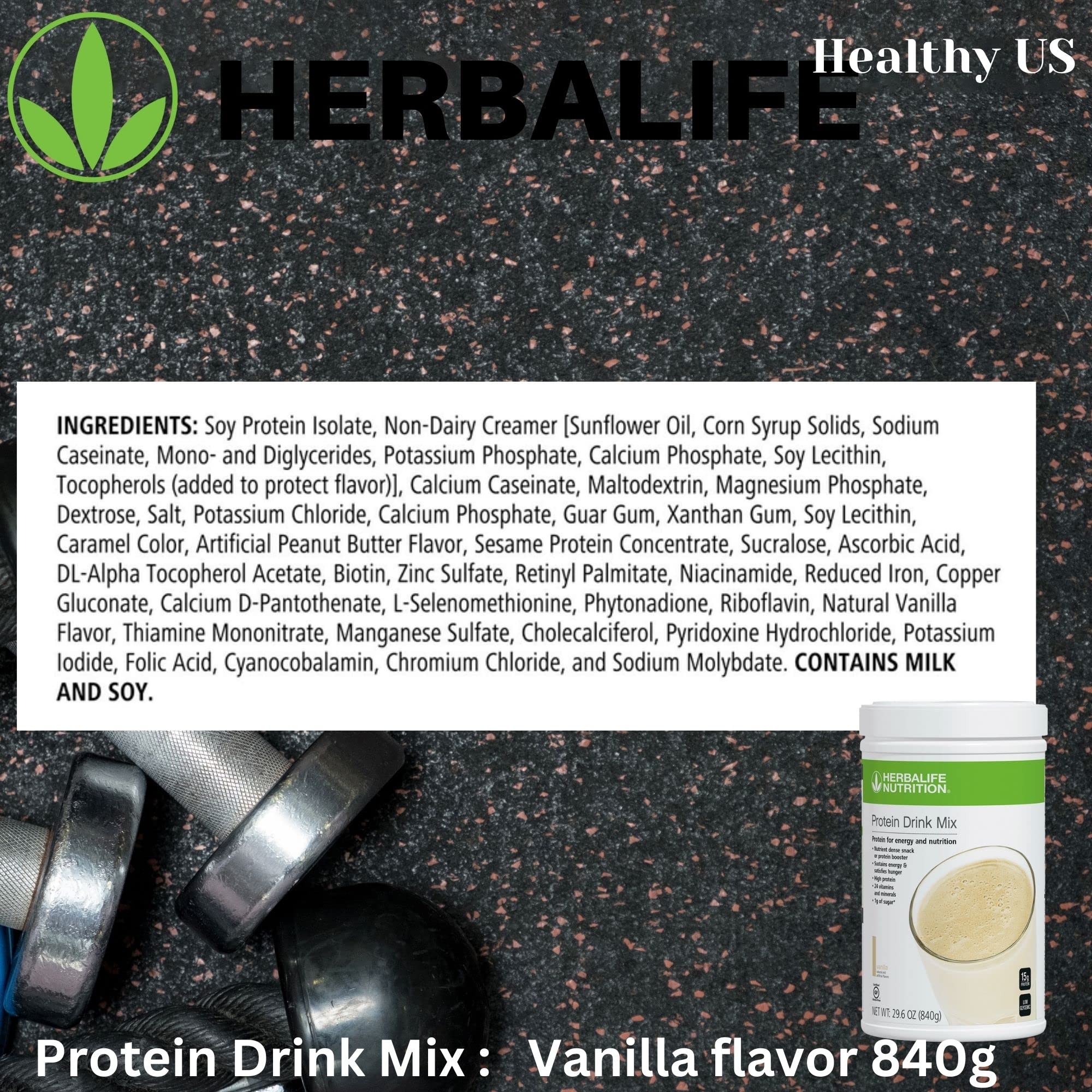 Herbalife Protein Drink Mix Vanilla glass with mixed shake — creamy vanilla flavor