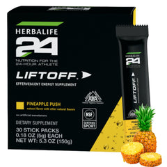 Herbalife24 Liftoff Pineapple Push box and 30-stick packs