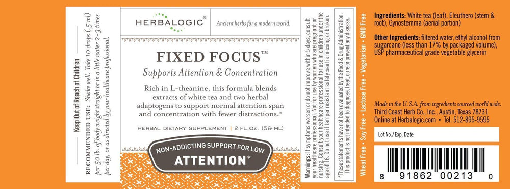 Close-up of product ingredients: White Tea, L-Theanine and caffeine