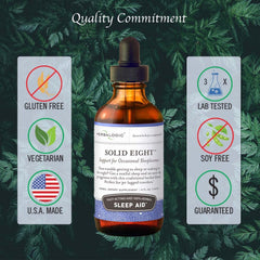 Solid Eight sleep aid bottle with packaging and label
