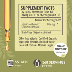 Three-ingredient formula: Motherwort extract, glycerin, water