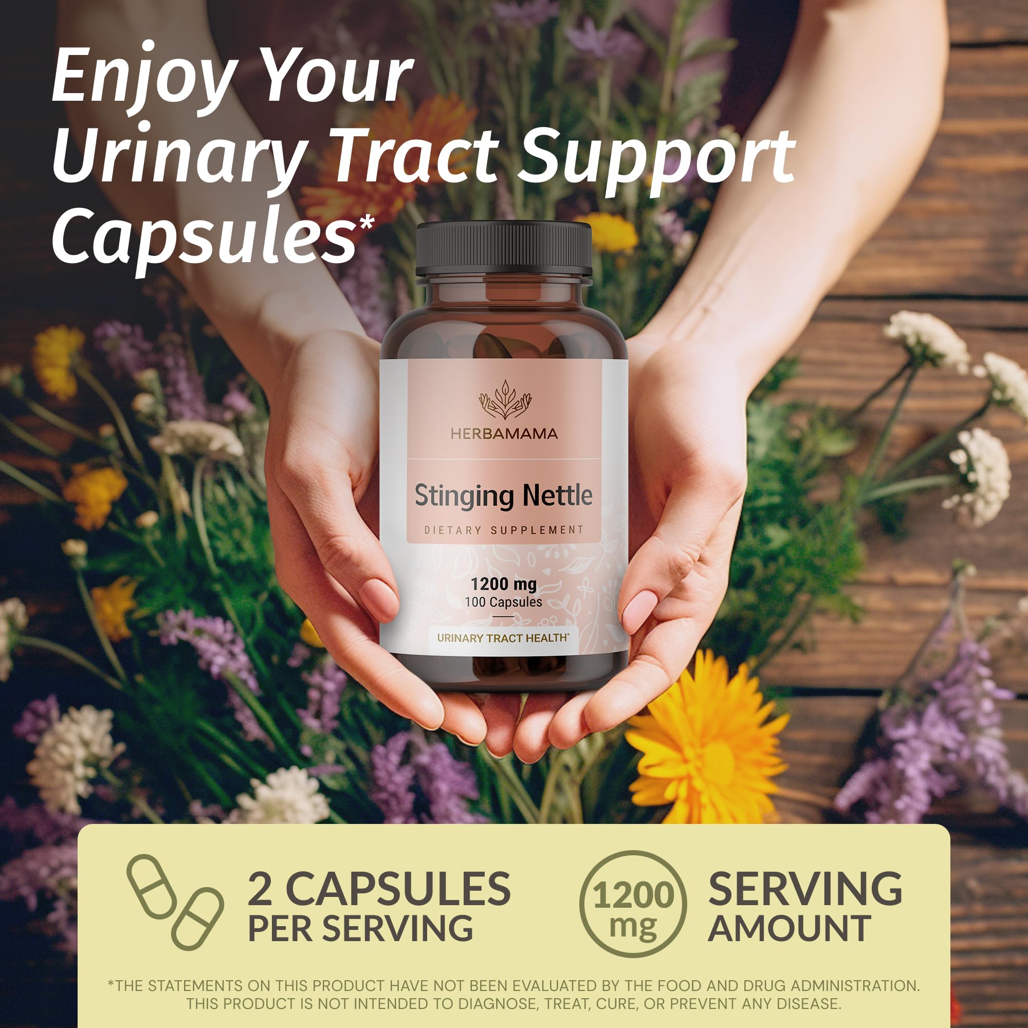 Close-up of stinging nettle capsules