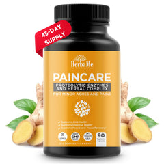 HerbaMe proteolytic enzymes Serrapeptase bottle 90 capsules