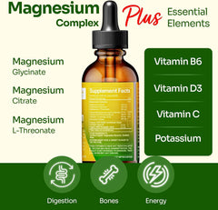 Illustration of triple magnesium complex: citrate, glycinate, L-threonate