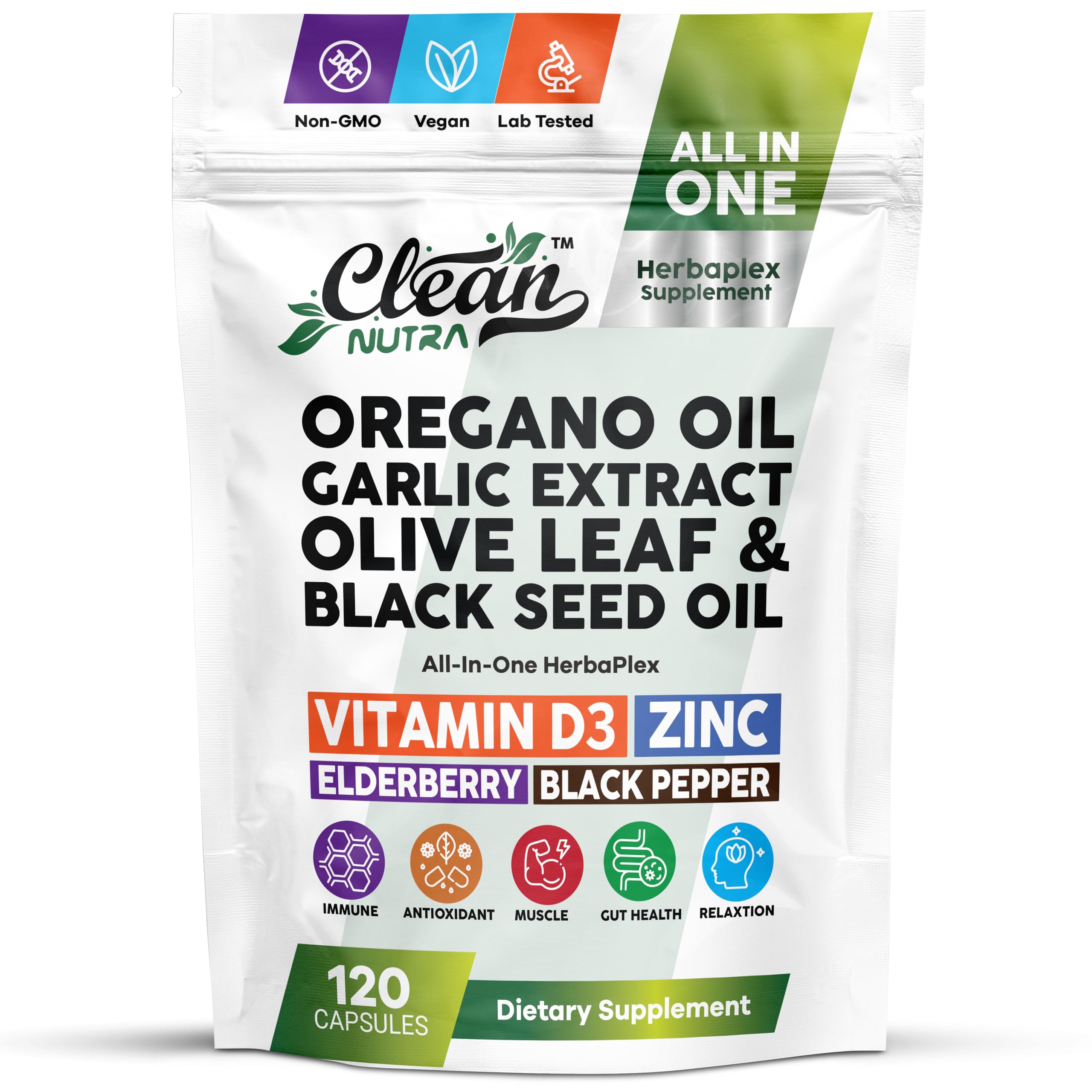 HerbaPlex immune support oregano oil capsules - 120 count