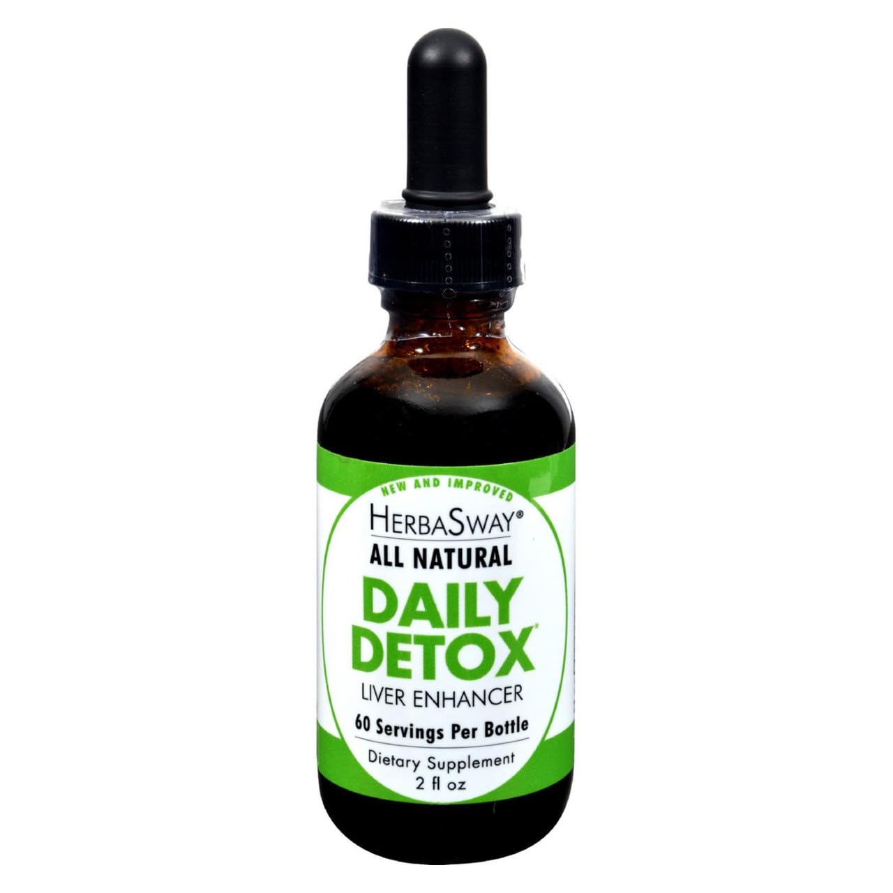 Bottle of HerbaSway Daily Detox – 2 fl oz (60 ml) liquid supplement