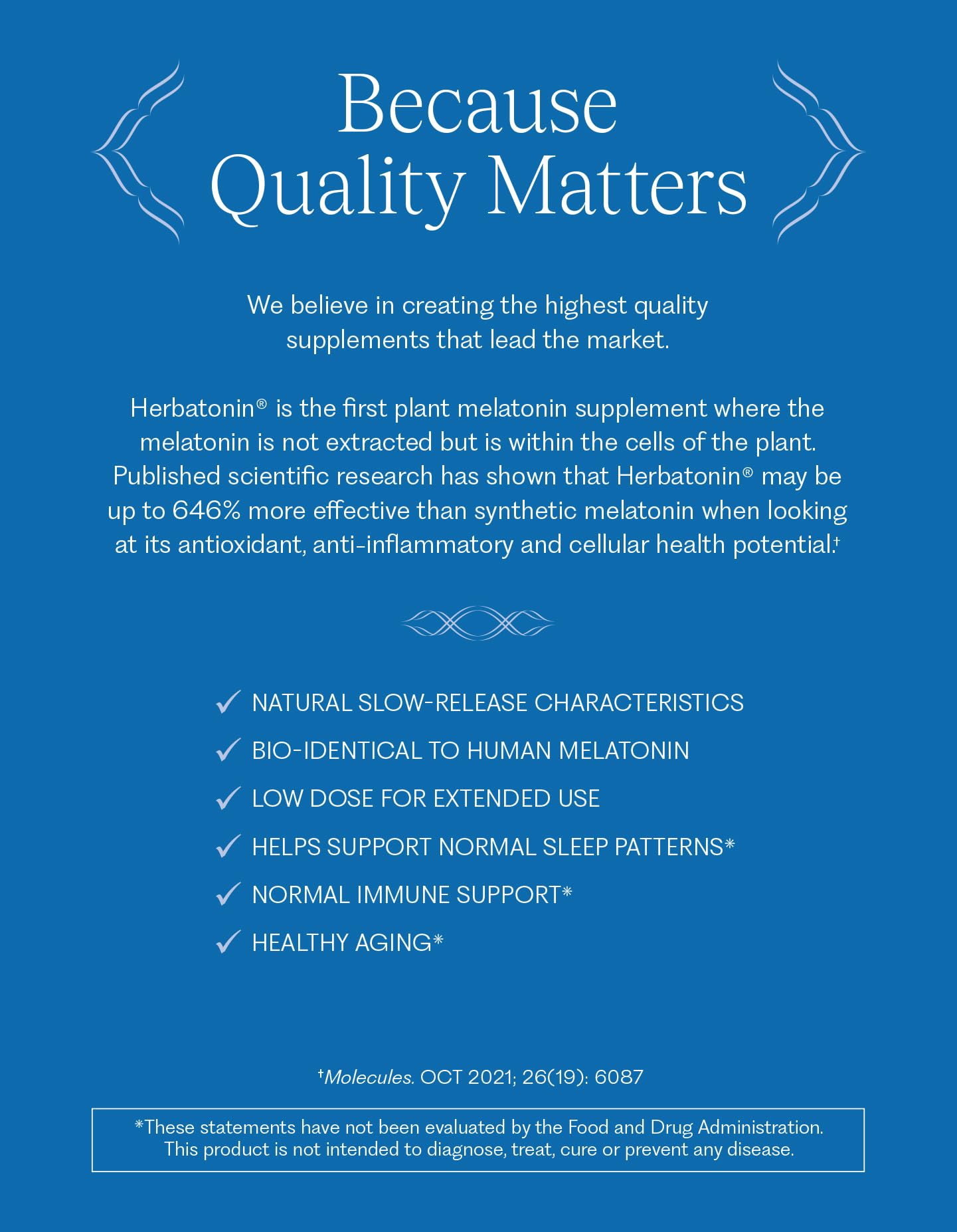 Illustration of slow-release dosing for Herbatonin