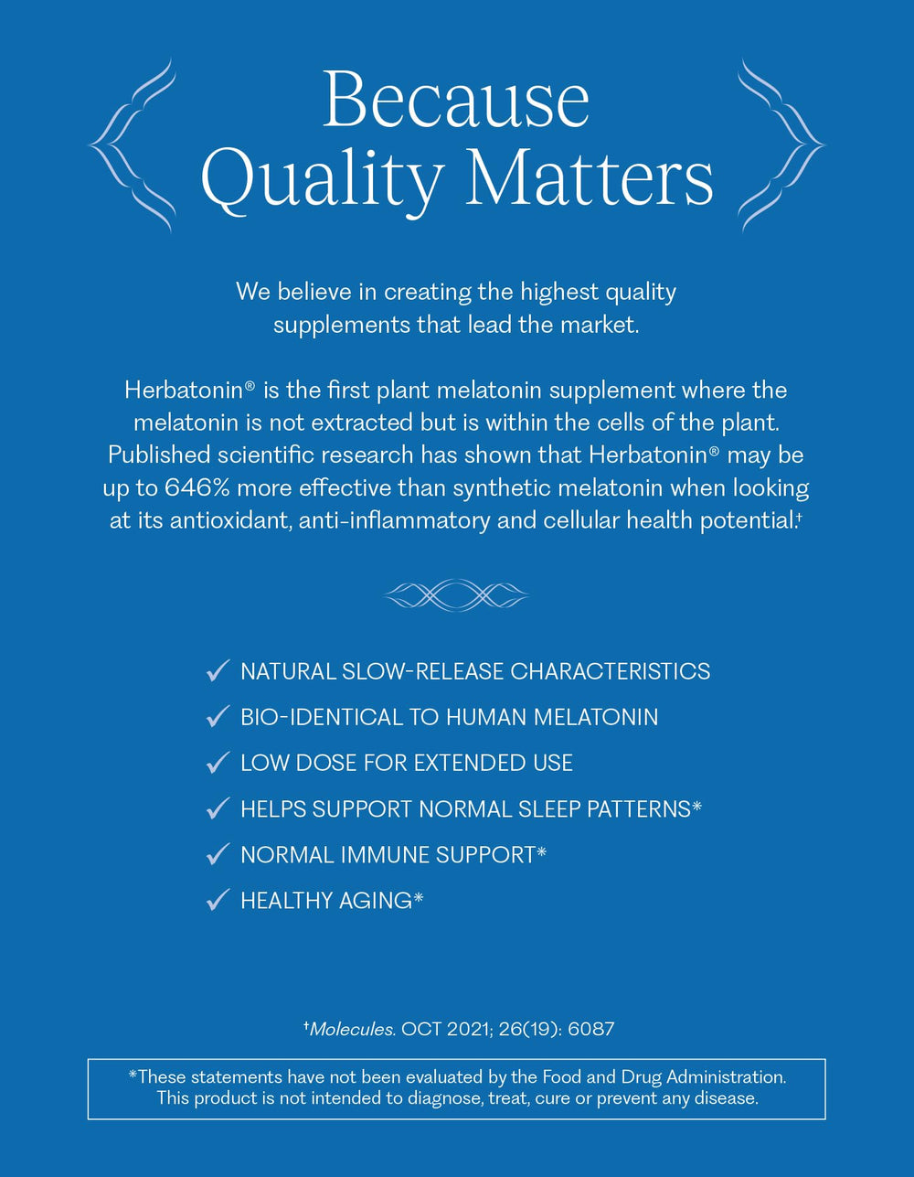 Illustration of slow-release dosing for Herbatonin
