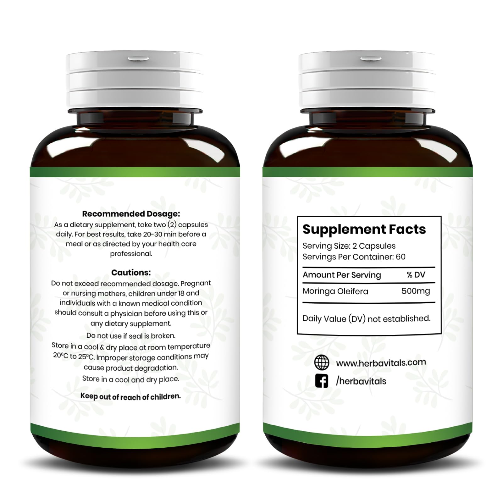Two capsules daily dose for wellness and energy