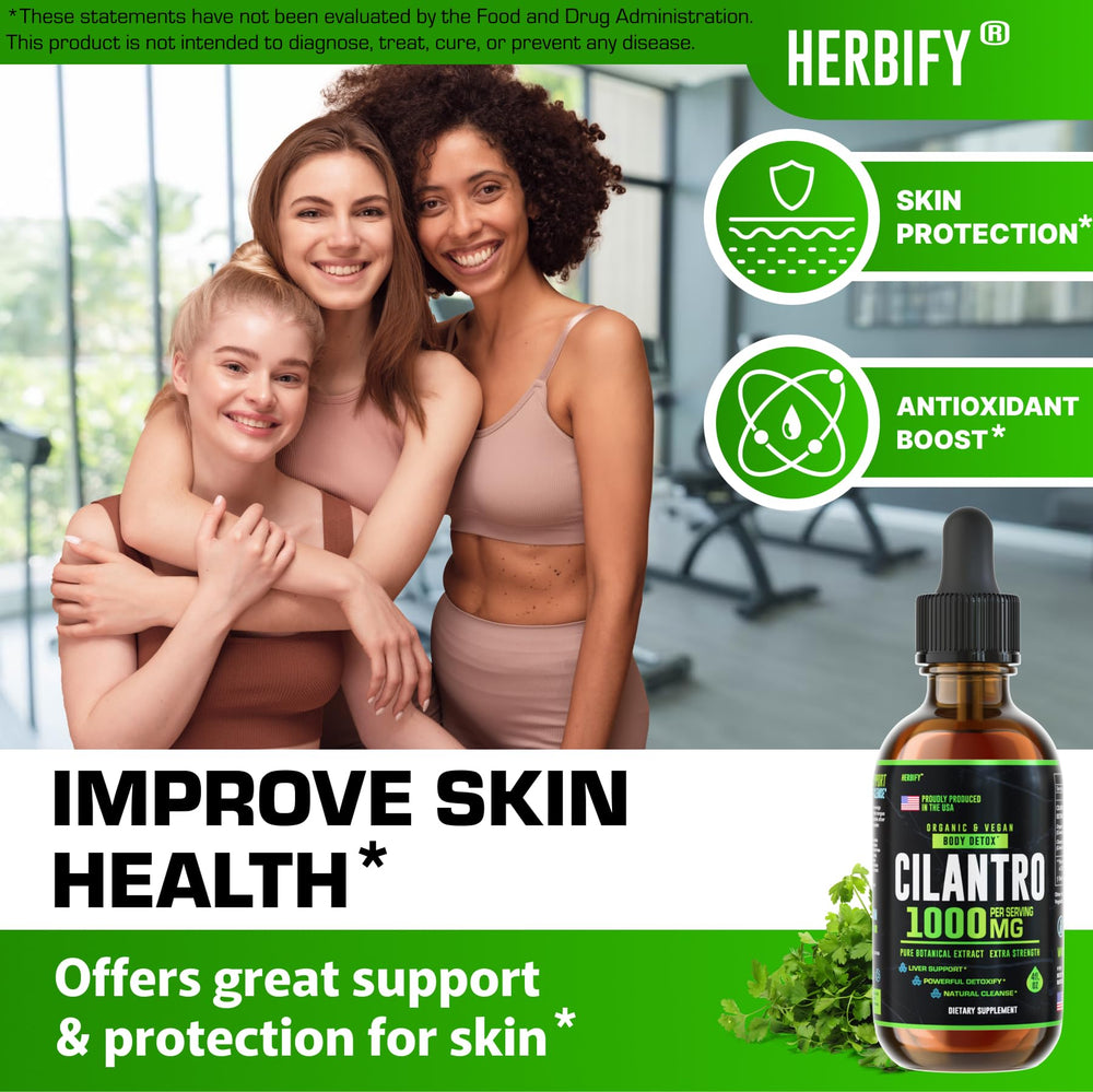 Herbify Cilantro Tincture dropper enables precise measurement for consistent use