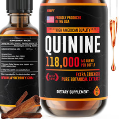 HERBIFY Quinine Tincture bottle with dropper, 4oz (120ml), US-made