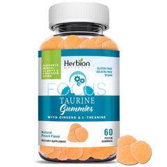 Front view of Herbion Naturals Taurine Gummies bottle