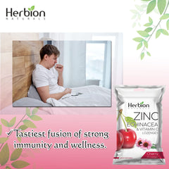 Nutrition facts and ingredients on HERBION Naturals lozenges box