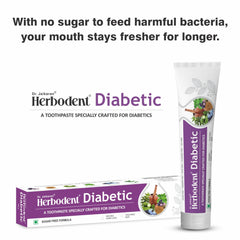 SLS-free and sugar-free badge on Herbodent packaging