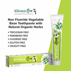Two 6.53 oz tubes of Herbodent Neem 7 in 1 toothpaste