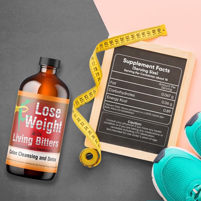 Back label of HERBOGANIC Detox Living Bitter 16oz