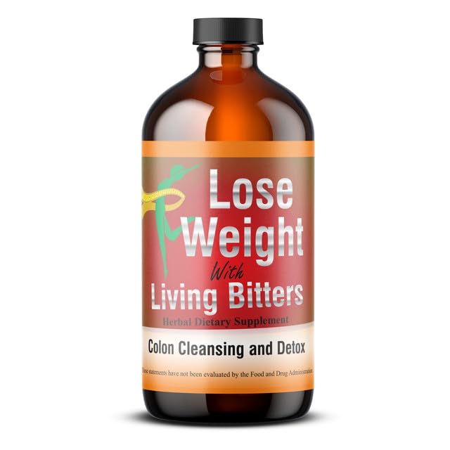 Front view of HERBOGANIC Detox Living Bitter 16oz bottle