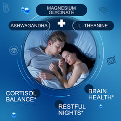 Ingredient highlight showing Magnesium Glycinate, Vitamin D3 and Vitamin B6