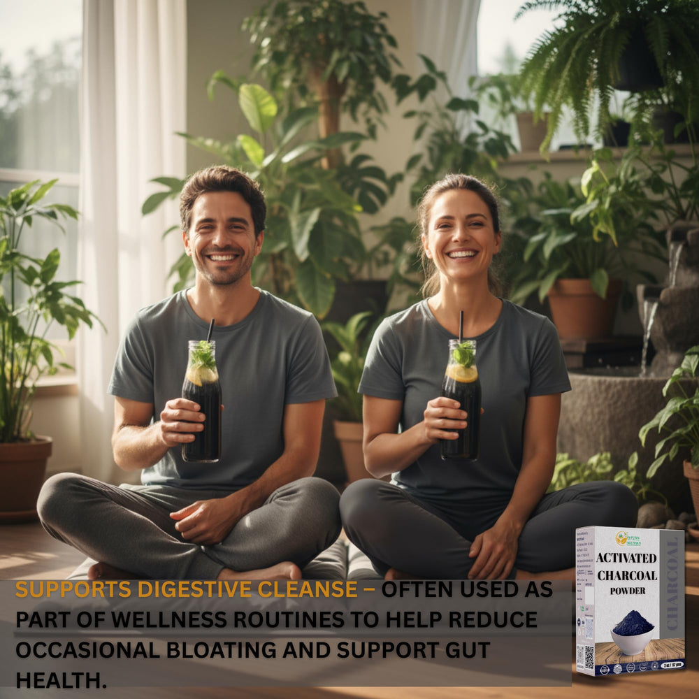 Detox drinks using activated charcoal powder