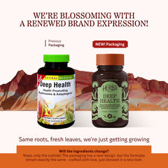 Back view of Deep Health bottle showing supplement details