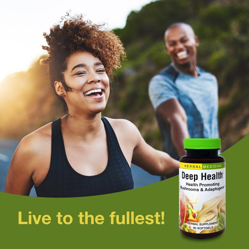 Herbs Etc. Deep Health ingredients with reishi, shiitake, rhodiola for wellness support