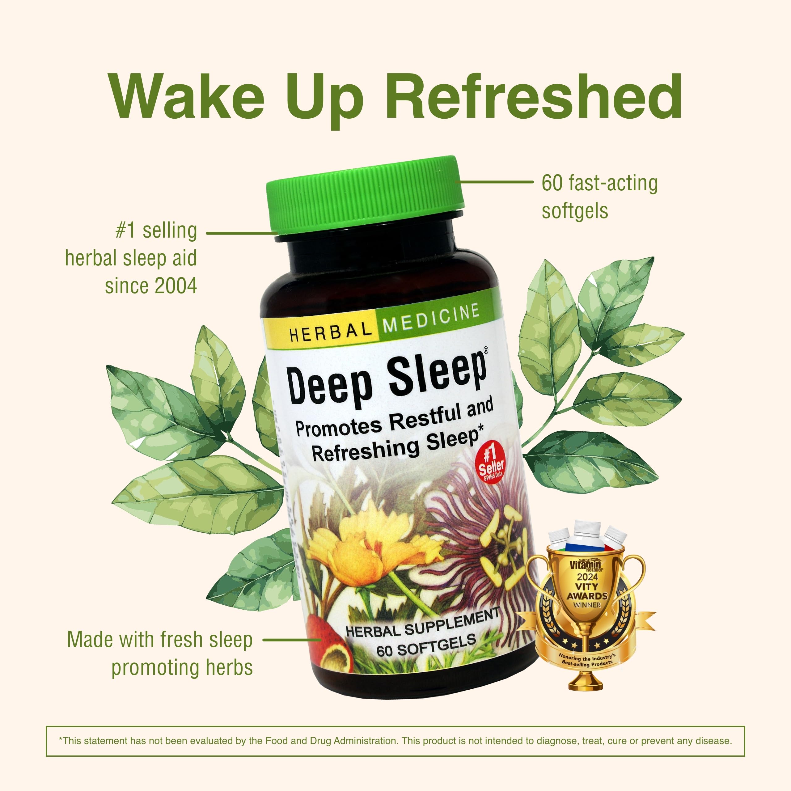 60 softgels per bottle for sleep support