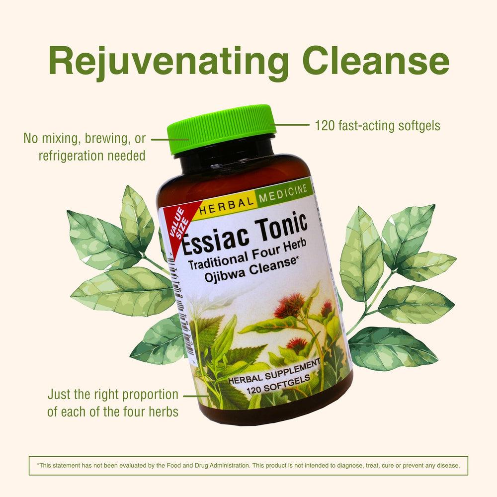 Herbs Etc. Essiac Softgels in daily-use scene during seasonal cleanse