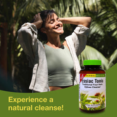 Herbs Etc. Essiac Softgels packaging display shows 120-count bottle for routine detox