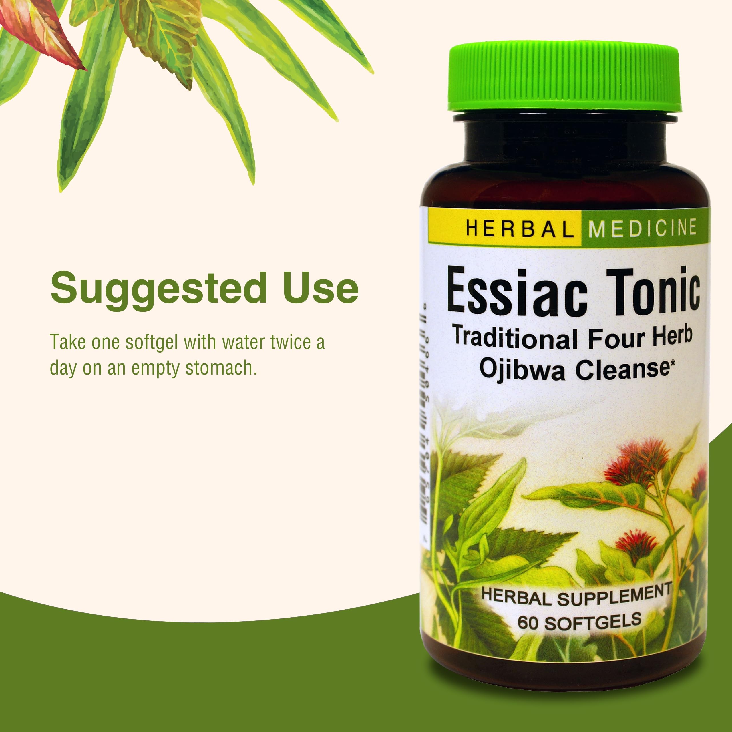 Packaging for Herbs Etc. Essiac Tonic - 60 softgels