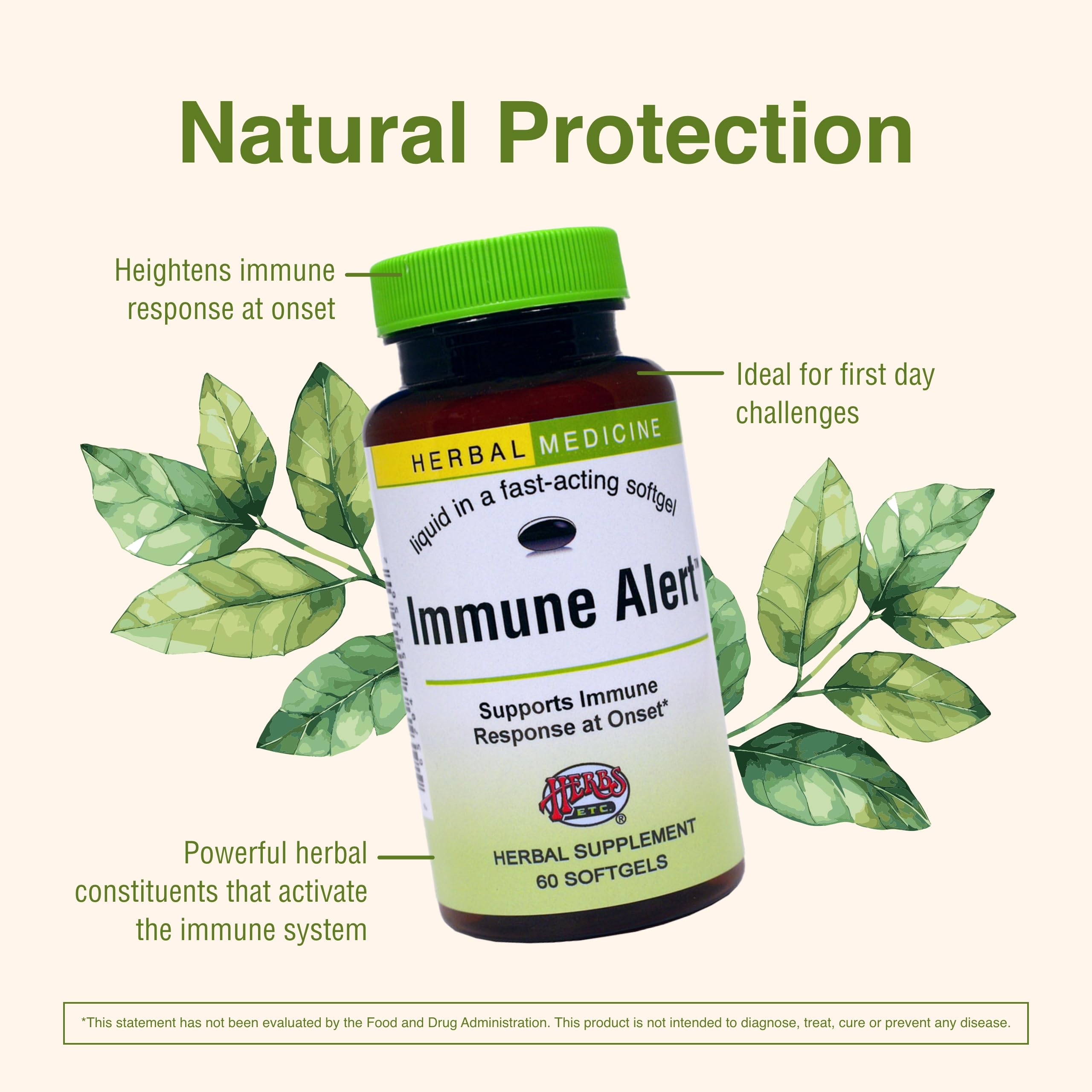 Ingredients including Andrographis, Echinacea angustifolia and Elderberry