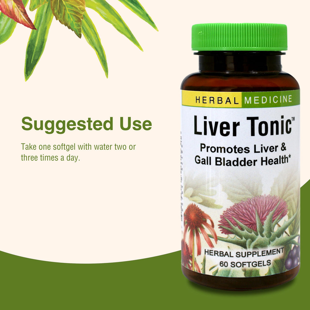 Concept image showing liver and gallbladder health with herbs