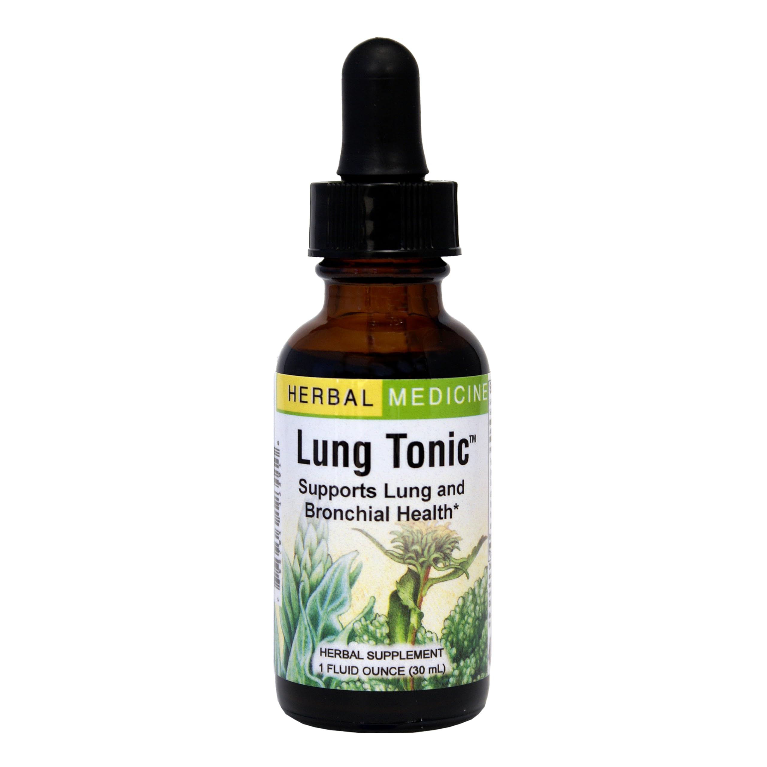Herbs Etc. Lung Tonic bottle with 1 fl oz label
