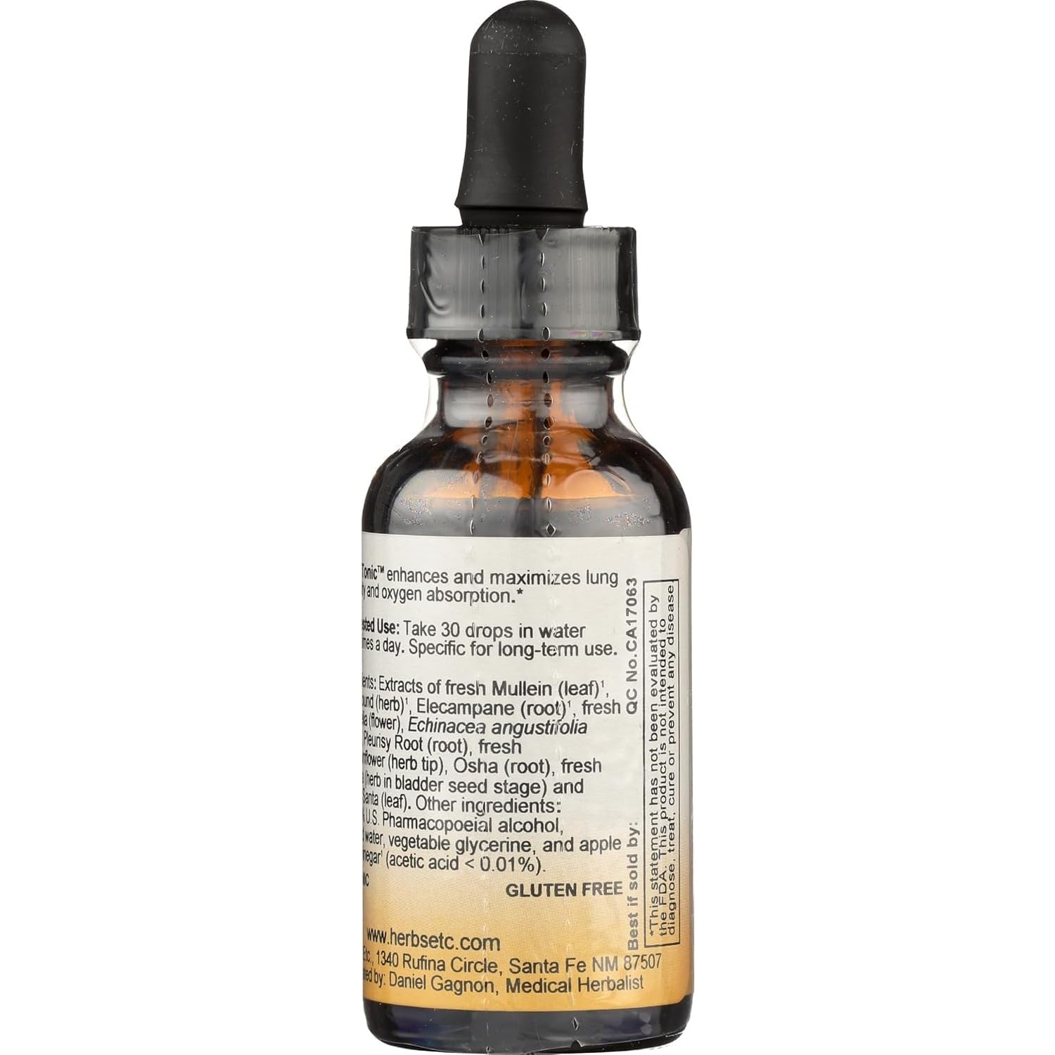 Dropper applicator for Herbs Etc. Lung Tonic