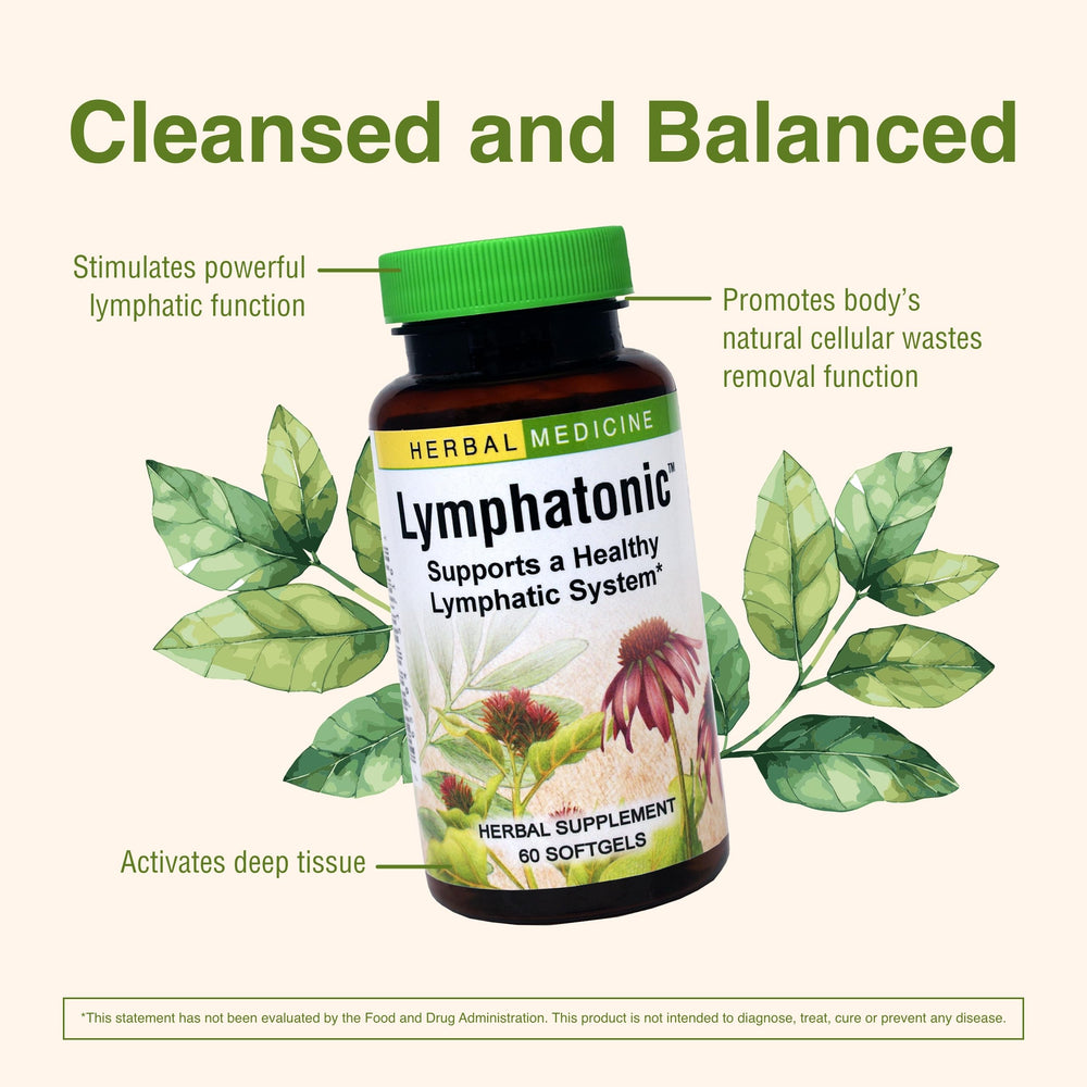 Lymphatonic SG ingredients: burdock root, licorice root, dandelion