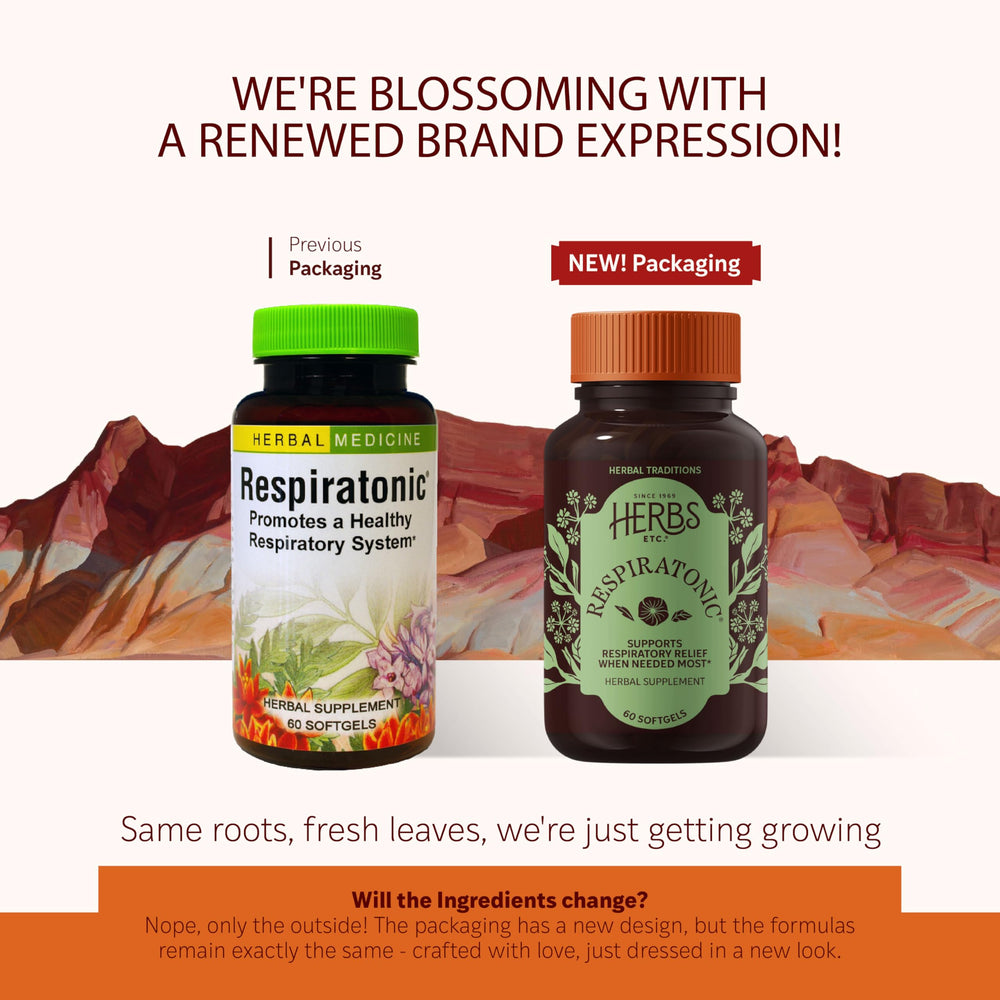 Close-up of Respiratonic 60 Softgel bottle label
