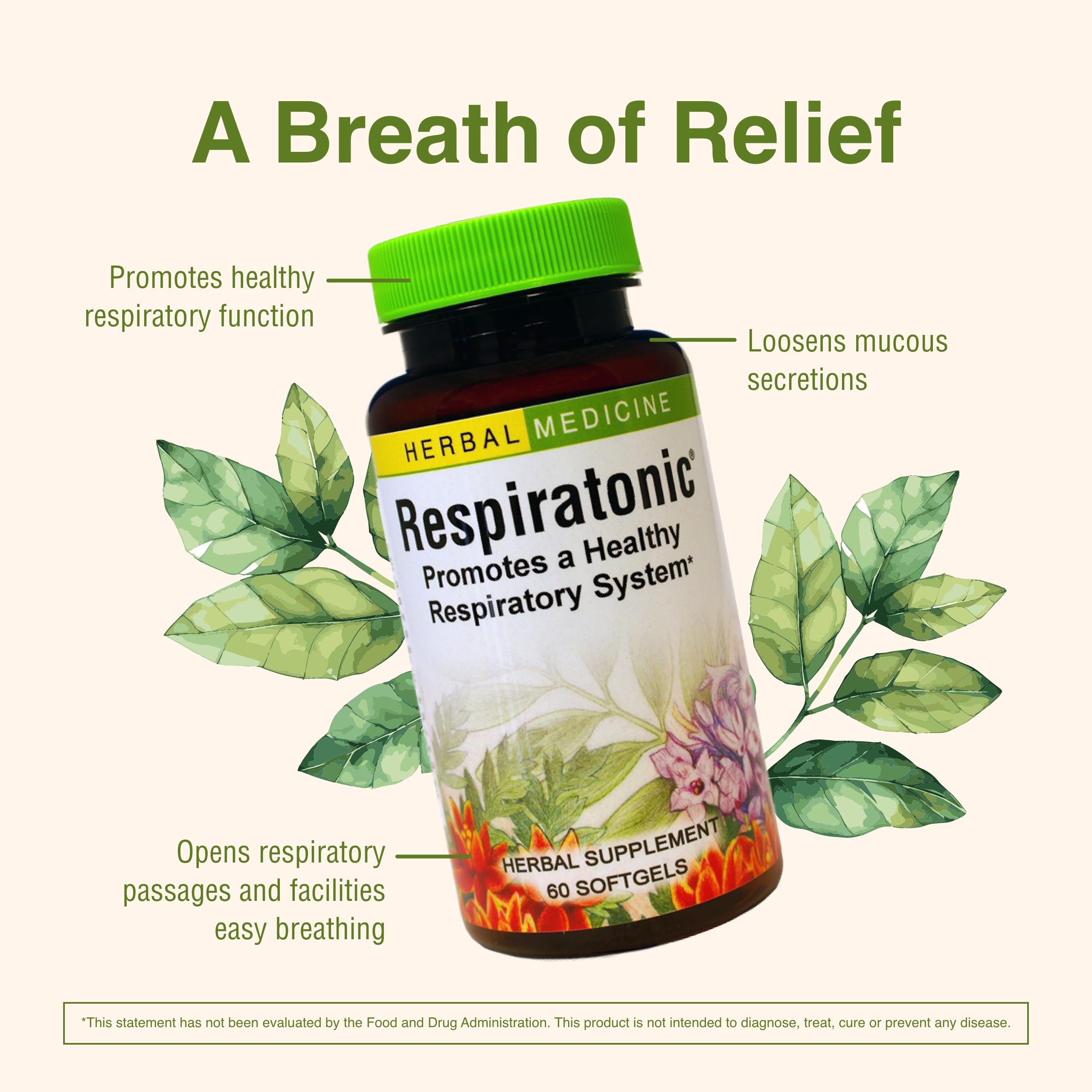 Product packaging graphic for Respiratonic