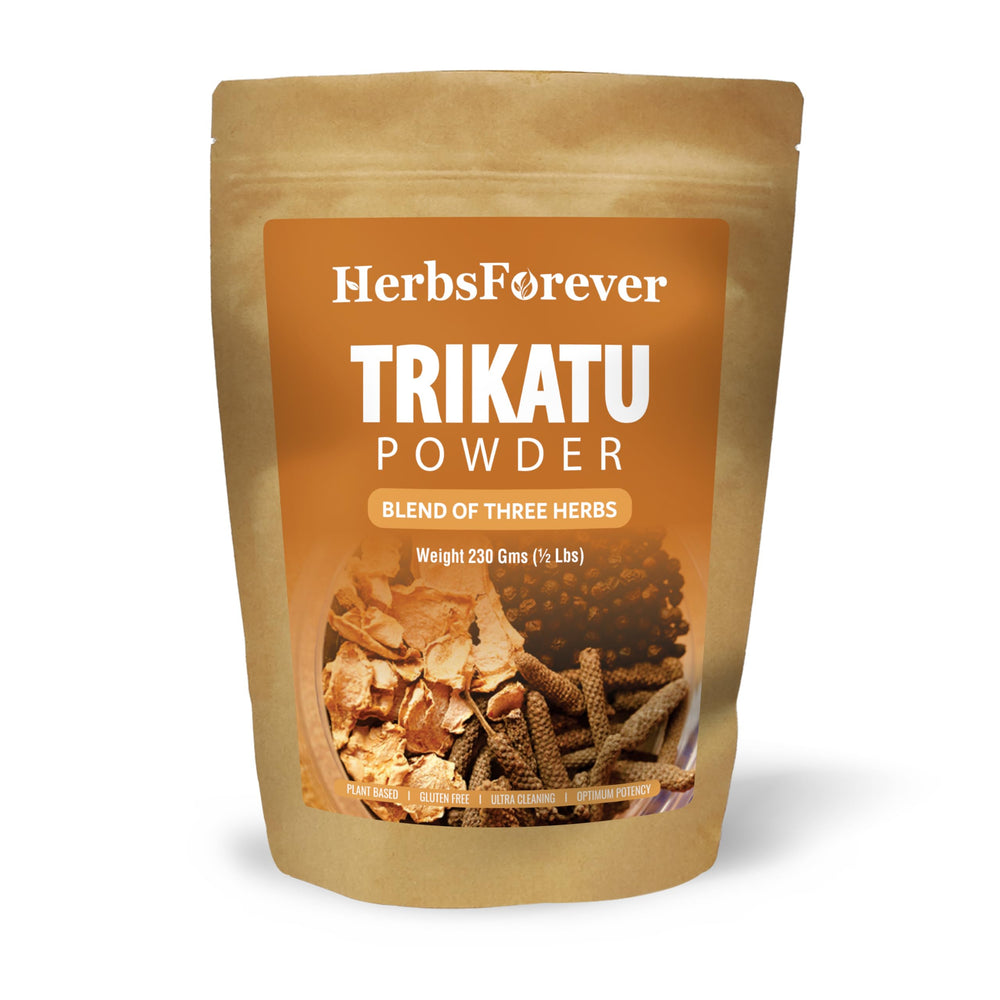 HerbsForever Trikatu powder packaging front showing traditional digestive support blend.