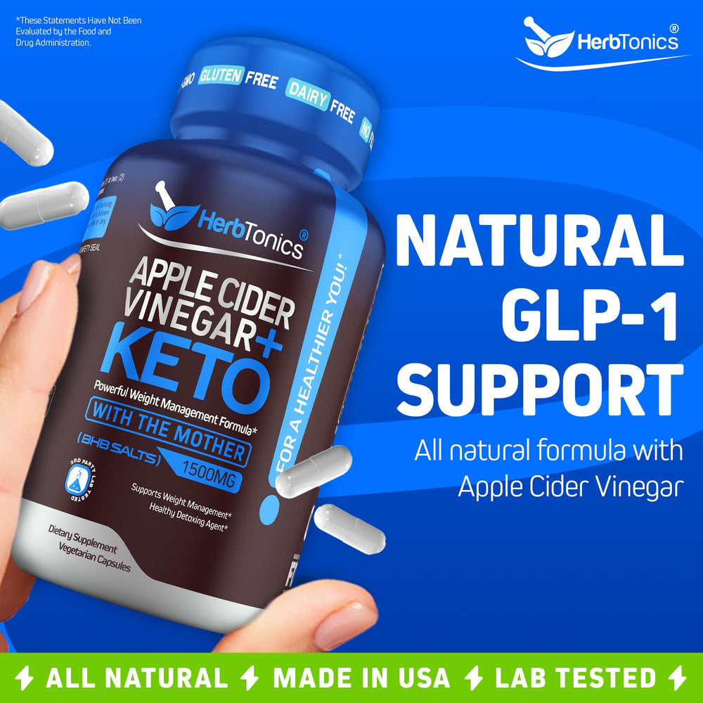 Herbtonics ACV + BHB salts bottle with label detail