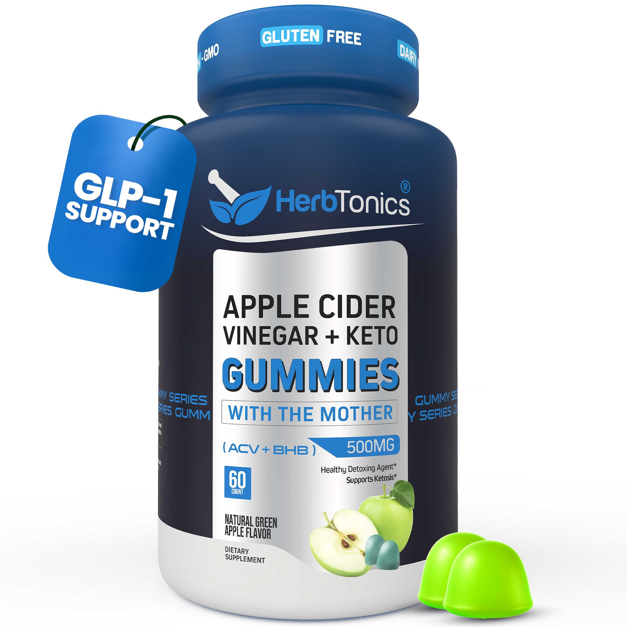 Herbtonics Keto ACV Gummies bottle — sugar-free keto snack for daily wellness.