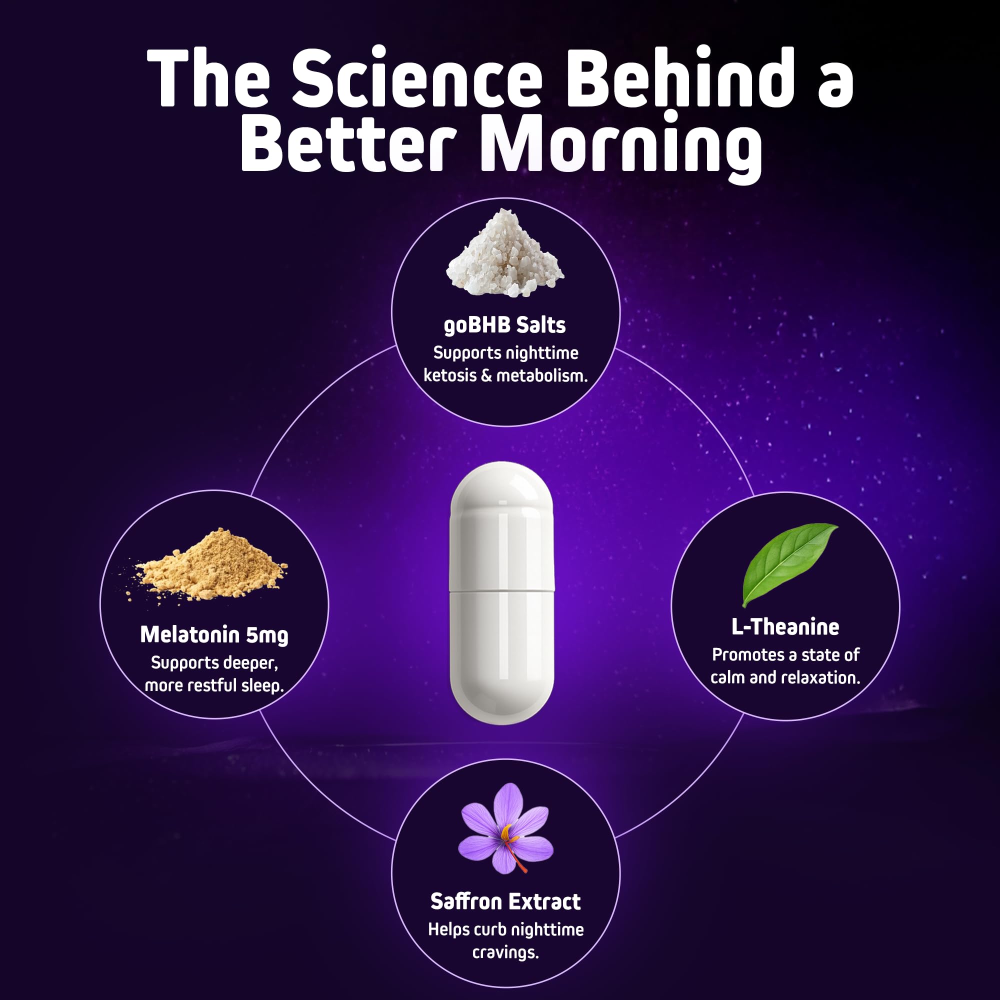 Concept image illustrating night-time metabolism support