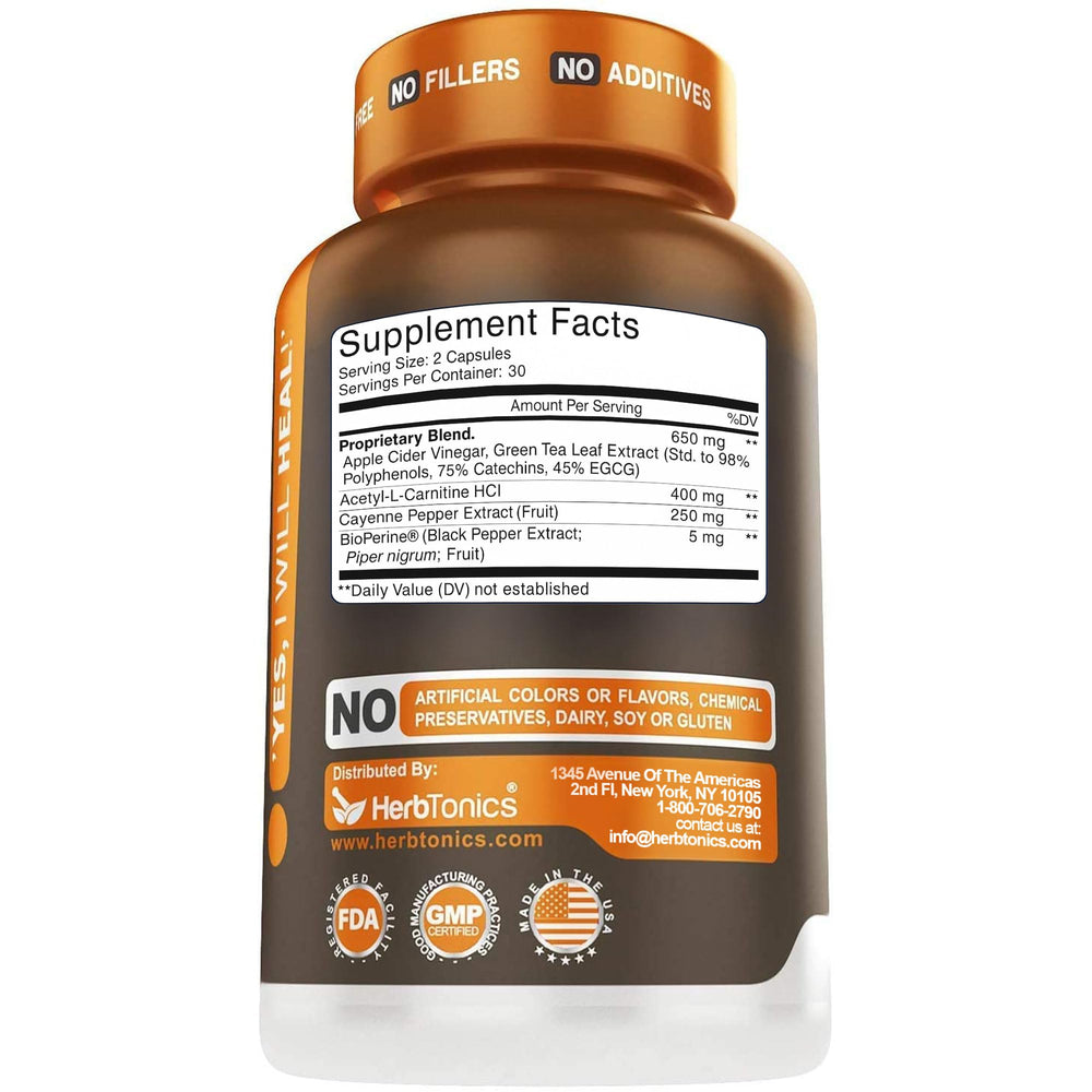 Herbtonics USA-made facility label reinforces quality and safety standards.