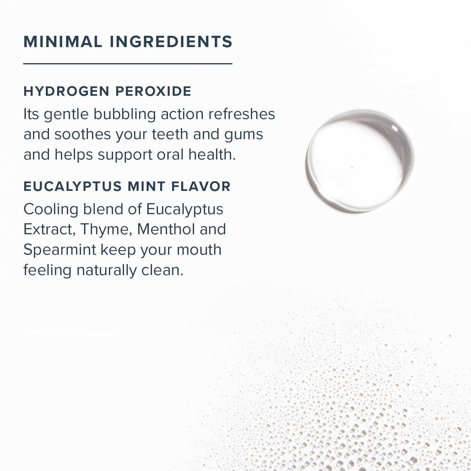 Mouthwash flavor profile with eucalyptus, thyme, menthol and spearmint