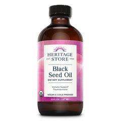 Heritage Store Black Seed Oil 8oz bottle - front view