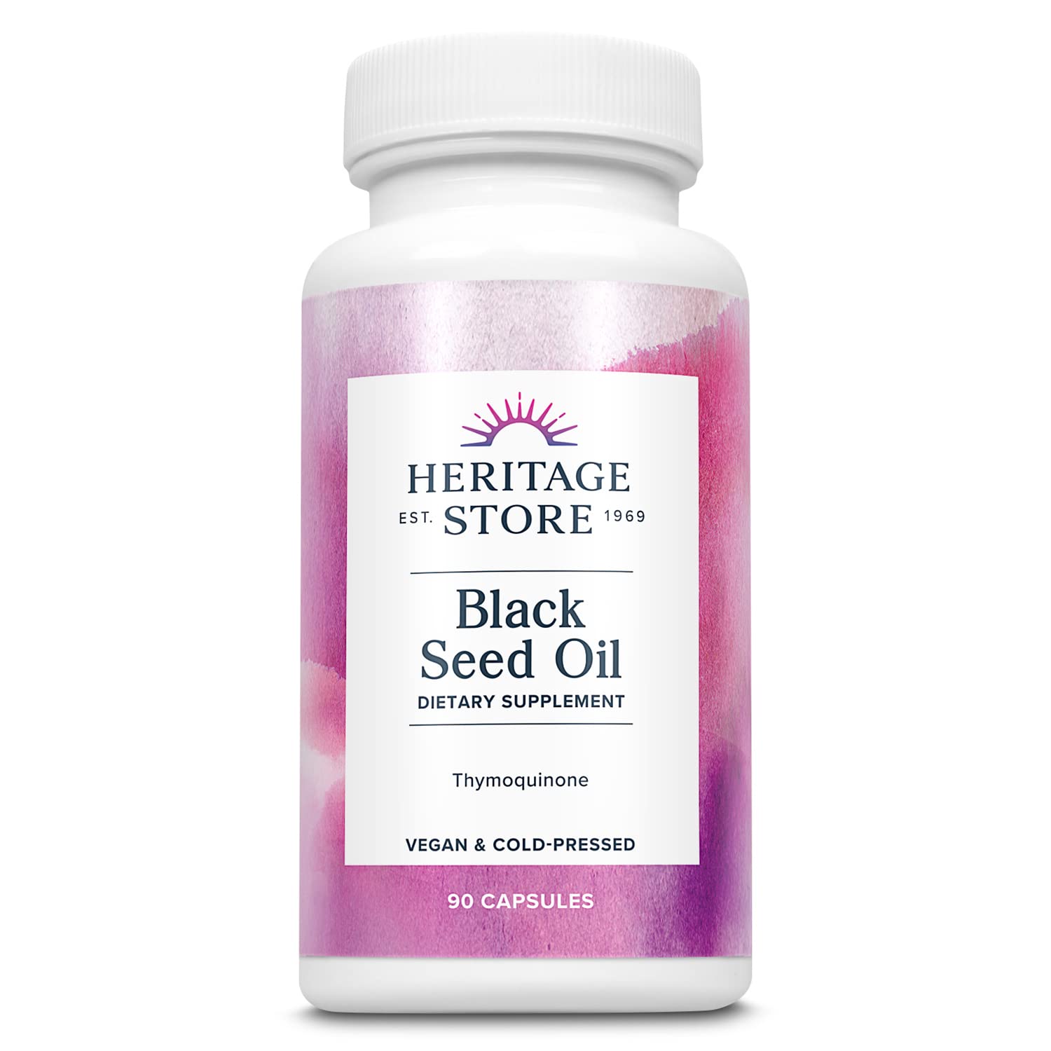 Heritage Store Black Seed Oil Capsules 650mg 90 count