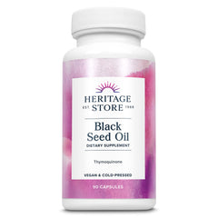 Heritage Store Black Seed Oil Capsules 650mg 90 count