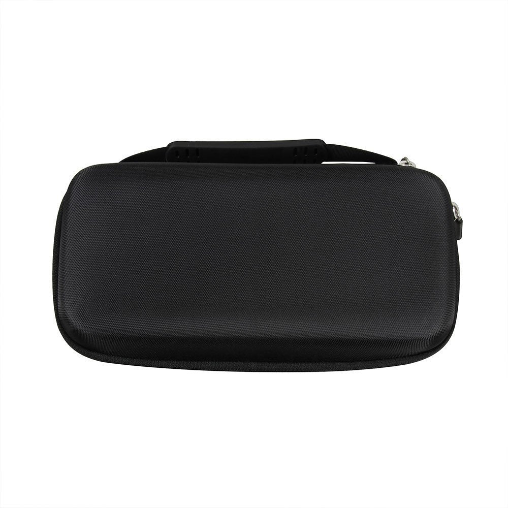 Exterior close-up of black EVA case with zipper