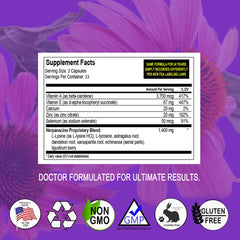 Close-up of Herpanacine Diamond bottle label