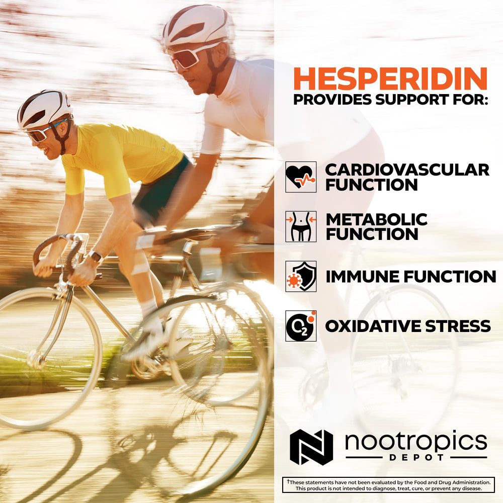 Graphic detailing 500mg hesperidin with 90% citrus extract