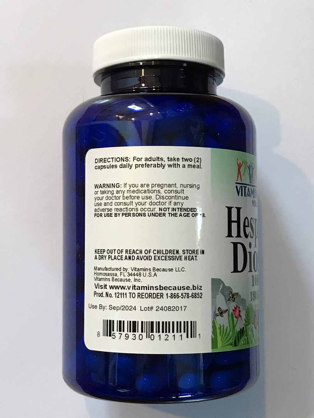Close-up of Hesperidin Diosmin capsules